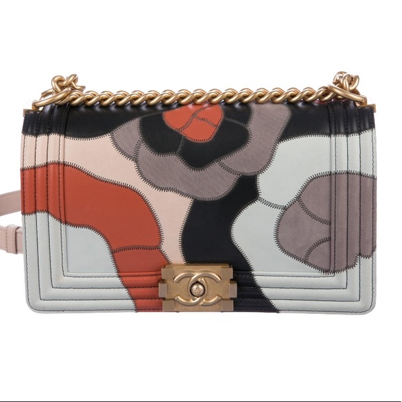 CHANEL Handbags - CHANEL Medium Camellia Boy Bag